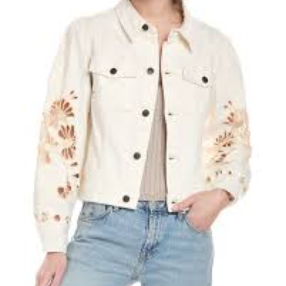 Johnny Was Charlotta Cropped Denim Jacket in size XL and XXL - Picture 2 of 5